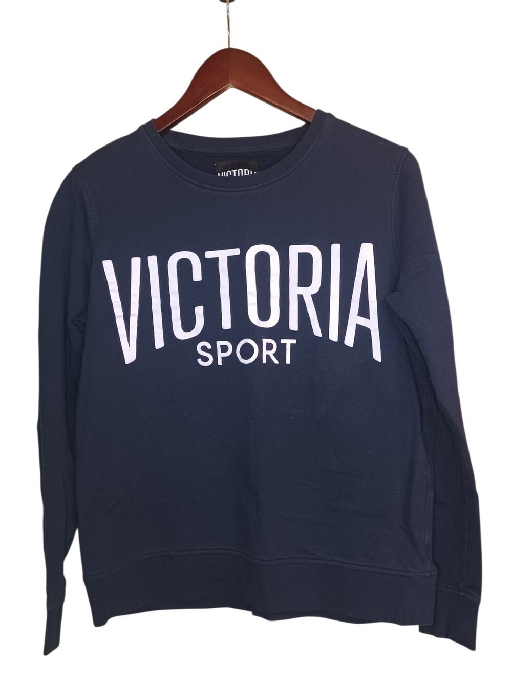 Victoria Sport Navy Blue Pullover Sweatshirt Size Medium